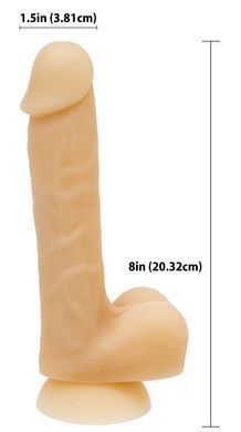 Фалоімітатор із пам&rsquo;яттю форми, на присосці ADDICTION &mdash; DAVID 8&Prime; Silicone Dong, віброкуля в подаруно