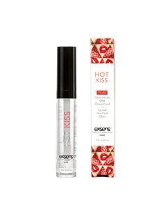 Стимулирующий блеск для губ EXSENS Strawberry Hot Kiss 7 мл, согревает и охлаждает