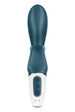 Смарт вибратор кролик Satisfyer Hug Me Bluegrey, 2 мотора, диаметр 4,2см, широкая клиторальная часть