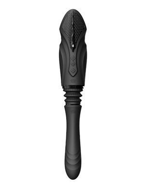Компактная смарт секс-машина Zalo &ndash; Sesh Obsidian Black, 2 насадки, пульт ДУ, кристалл Swarovski