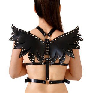 Жіноча портупея Art of Sex - Wings чорна XS-M, екошкіра
