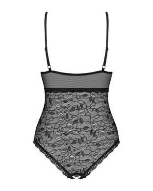 (SALE) Мереживне боді з доступом Obsessive 818-TED-1 teddy XS/S, чорне