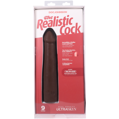 Фаллоимитатор Doc Johnson The Realistic Cock ULTRASKYN - 9 Inch Chocolate