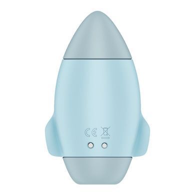 Вакуумный стимулятор с вибрацией Satisfyer Mission Control Blue, 2 независимых мотора