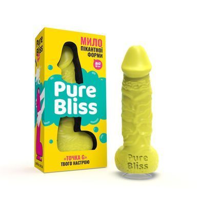 Крафтовое мыло-член с присоской Pure Bliss BIG Yellow, натуральное