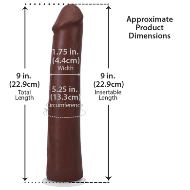 Фаллоимитатор Doc Johnson The Realistic Cock ULTRASKYN - 9 Inch Chocolate