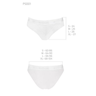 Трусики с широкой резинкой и кружевом Passion PS001 PANTIES white, size L