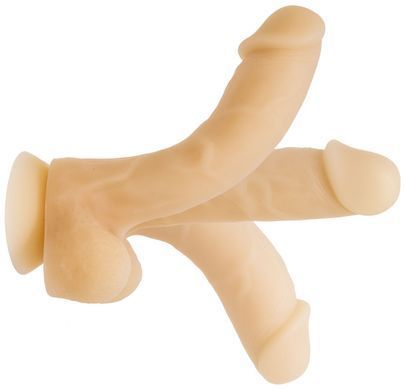 Фалоімітатор із пам&rsquo;яттю форми, на присосці ADDICTION &mdash; DAVID 8&Prime; Silicone Dong, віброкуля в подаруно