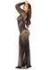 Платье Leg Avenue Lace and Net Bodycon Gown One Size, Black