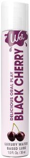 Лубрикант на водной основе Wet Oral Play Black Cherry (30 мл), съедобный, без сахара