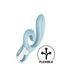 Вібратор-кролик Satisfyer Love Me Blue, гнучкий, відросток з потрійним кінчиком