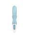 Вібратор-кролик Satisfyer Love Me Blue, гнучкий, відросток з потрійним кінчиком