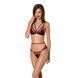 Комплект білизни Passion PEONIA SET XXL/XXXL red, бра, трусики