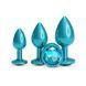 Набор анальных пробок NS Novelties Rear Assets - Trainer Kit - Iridescent Teal - Teal Gem