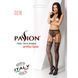 Сетчатые чулки-стокинги Passion S016 One Size, Black, имитация ажурного пояса с гартерами