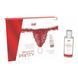 Набір Intt BRAZILIAN PANTY RED: трусики на зав&rsquo;язках S-XL з перлинним кільцем + полунична змазка