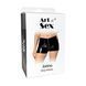 Шортики на молнии Art of Sex - Jarina, цвет черный с эффектом мокрого бархата, размер XL