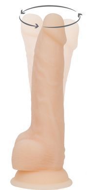 Фалоімітатор з вібрацією та ротацією Naked ADDICTION James 8&Prime; Rotating & Vibrating Dong, пульт ДК