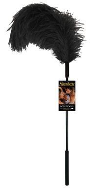 Щекоталка с пером страуса Sportsheets Ostrich Tickler Черная