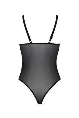 Боди Passion KERRIA BODY black, XXL/XXXL, с высокими вырезами и верхом балконет