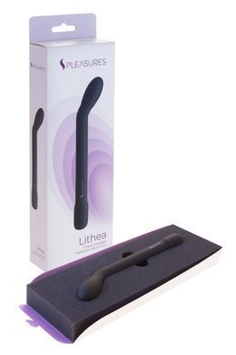 Тонкий вибратор для точки G S Pleasures Lithea Black, 7 режимов