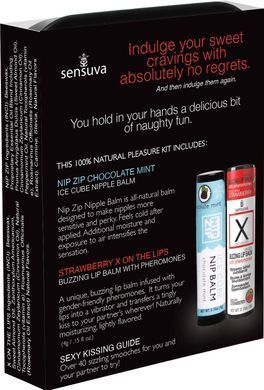 Подарочный набор Sensuva Lips & Nips Pleasure Kit - Chocolate Strawberry 2 x 4г