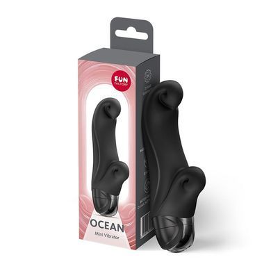 Вибратор-кролик Fun Factory OCEAN Black, для клитора и точки G, 6 режимов, на батарейках