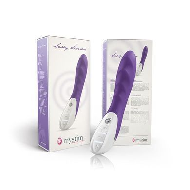 Мощный вибратор Mystim Sassy Simon Purple с двумя моторами и стимулирующим рельефом