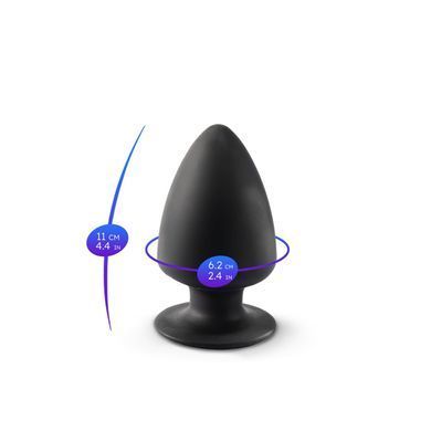 Анальная пробка SilexD (Model 1 size M) двухслойная, силикон+Silexpan, диаметр 6,2 см