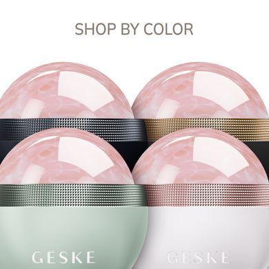Кульковий масажер з рожевим кварцом GESKE SmartAppGuided Rose Quartz Depuffing Sphere 7in1 gray