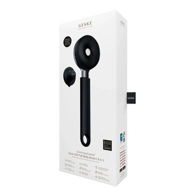 Звукова світлодіодна щітка для всього тіла GESKE Sonic LED Full-Body Brush&Intensive Exfoliator 9в1 black