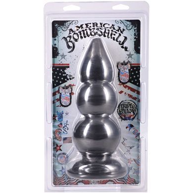 Анальная пробка для фистинга Doc Johnson American Bombshell Triple Payload Gun Metal