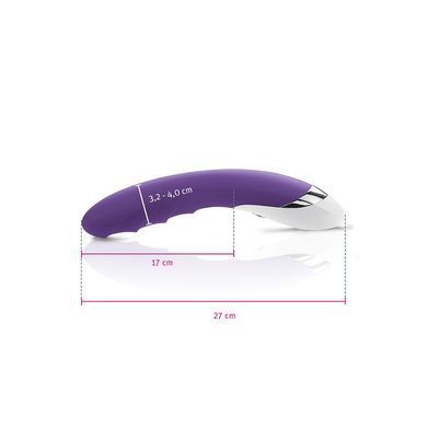 Мощный вибратор Mystim Sassy Simon Purple с двумя моторами и стимулирующим рельефом