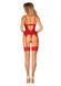 Комплект корсет и стринги Obsessive Ingridia corset & thong M/L, красный