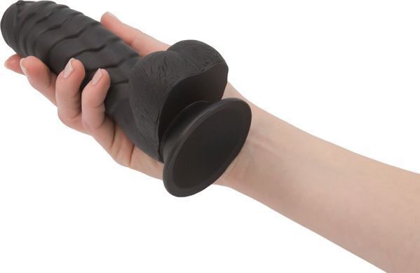 Фаллоимитатор ADDICTION Ben 7" Dildo With Balls Black, вибропуля в подарок