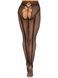 Стрип-колготки Leg Avenue Crotchless Net Tights with Heart Backseam, One Size, черные, с доступом