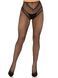 Стрип-колготки Leg Avenue Crotchless Net Tights with Heart Backseam, One Size, черные, с доступом