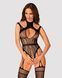 (SALE) Ажурний бодістокінг з отворами Obsessive Bodystocking G327 black S/M/L, чорний, комбінезон, з доступ