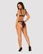 (SALE) Полупрозрачный эротический комплект Obsessive Obsessivia 2pcs set black L/XL, бюстгальтер и трусики,