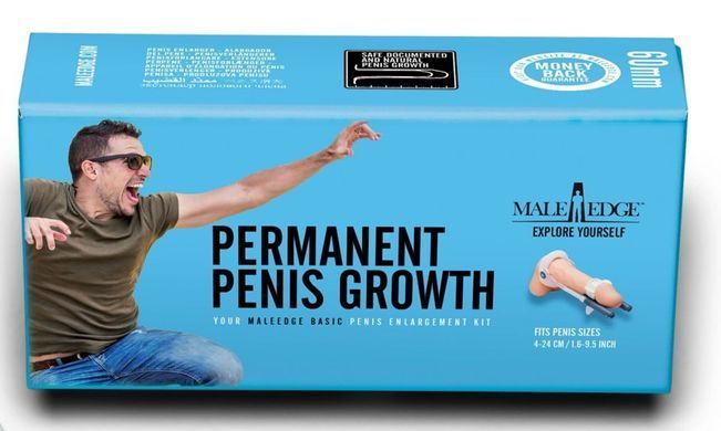Экстендер для увеличения члена Male Edge Basic, ремешковый, масса всего 65 г, прочный пластик
