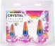 Набор анальных пробок Doc Johnson Crystal Jellies - Anal Trainer Set - Rainbow