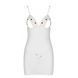 Сорочка з вирізами на грудях, стрінги Passion LOVELIA CHEMISE L/XL, white