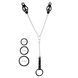 Зажимы для сосков Art of Sex - Nipple clamps for Men Black clover с эрекционными кольцами