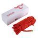 Веревка для шибари LOCKINK SEVANDA Shibari Pratice Rope, красная, 8 м, нейлон+хлопок
