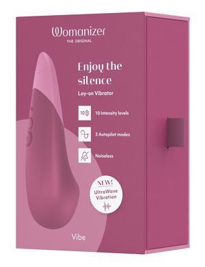 Мини-вибратор Womanizer Vibe Dusky Pink, 3 авторежима + 10 уровней интенсивности