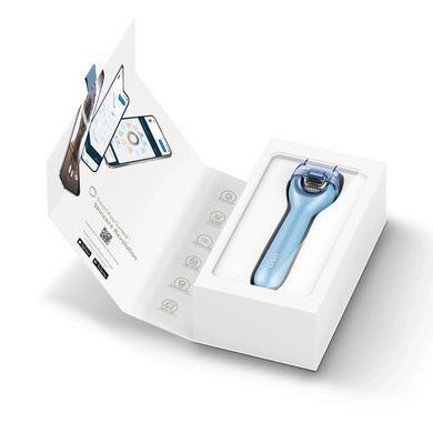 Електронний ролер для обличчя з мікроголками GESKE MicroNeedle Face Roller 9в1 aquamarine