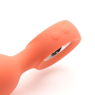 Анальная вибропробка KISTOY Orville Orange, диаметр 30мм