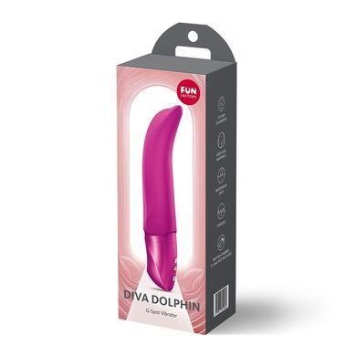 Вибратор для точки G Fun Factory Diva Dolphin Magenta, 10 режимов работы, на батарейках