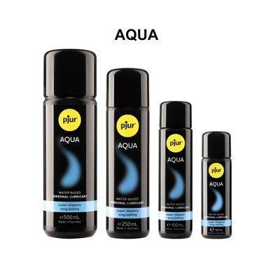 Лубрикант на водній основі pjur Aqua 250 мл, ефект оксамитової шкіри без прилипання