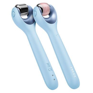Електронний ролер для обличчя з мікроголками GESKE MicroNeedle Face Roller 9в1 aquamarine